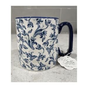 Chinoiserie Cobalt BLUE WHITE FLORAL SCROLL by 10 Strawberry Street BELLA Mug